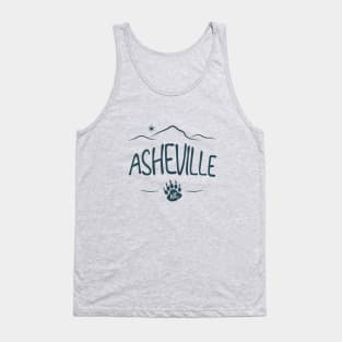 Asheville, NC - Black Bear Paw - GBlueO 14 Tank Top